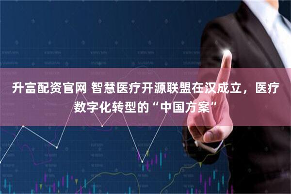 升富配资官网 智慧医疗开源联盟在汉成立,医疗数字化转型的“中国方案”